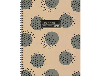 2023-2024 TF Publishing Dotted Circles 9" x 11" Academic Weekly & Monthly Planner, Paperboard Cover, Multicolor (AY24-9704)