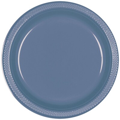 Party City 7 Plastic Plates, Indigo, 20 Plates/Pack (AM431755-168-NS)