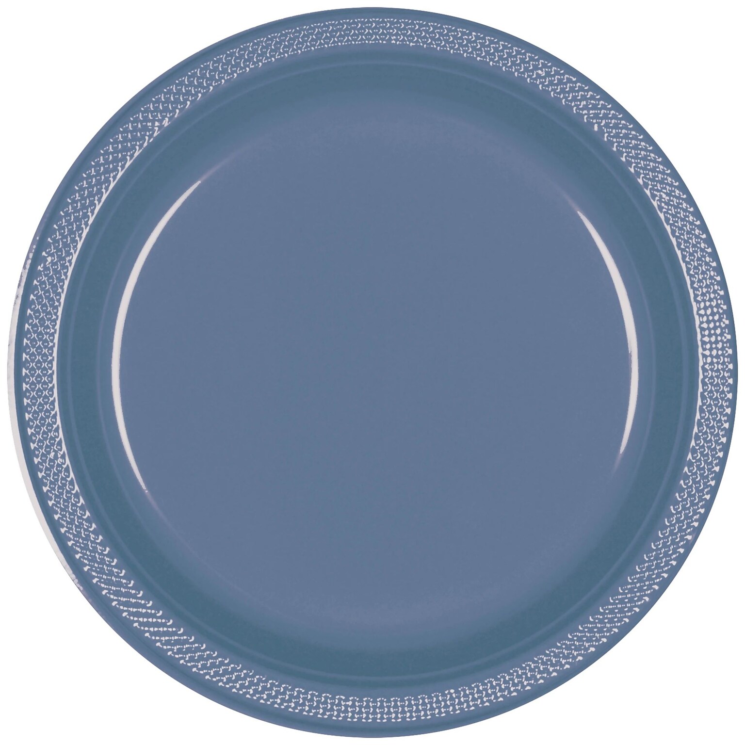Party City 7 Plastic Plates, Indigo, 20 Plates/Pack (AM431755-168-NS)
