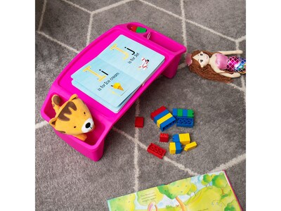 Mind Reader 10.75" x 22.25" Plastic Kids' Lap Desk Activity Tray, Pink (KIDLAP-PNK)