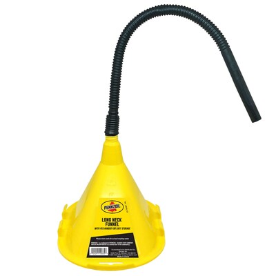 Pennzoil Long Neck Funnel, Yellow, 12/Pack, 2 Packs/Carton (14835)