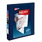 Avery Heavy Duty 1" 3-Ring View Binders, One Touch EZD Ring, Navy Blue (79809)