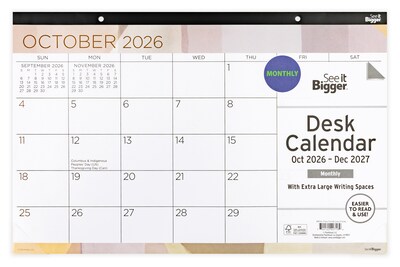 2026-2027 Overland Travelware 17 x 11 Monthly Desk Pad Calendar (90716)