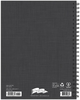 2027 Willow Creek Graphite Grid 6.5 x 8.5 Calendar Year Weekly & Monthly Standard Planner, Assorte