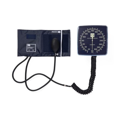 Medline Sphygmomanometer Wall-Mounted Aneroid,  Adult, Black (MDS9400)