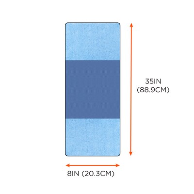 Ergodyne Chill-Its 6604 Cooling Towel, Blue, One Size, 6/Carton (12490)