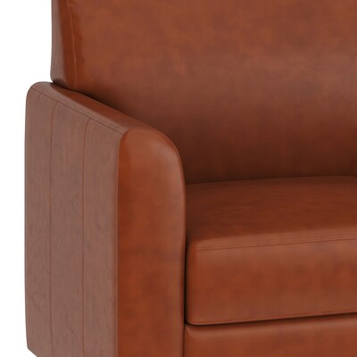 Flash Furniture Hercules Diplomat LeatherSoft Loveseat, Cognac/Chrome Legs (BT8272CGCHR)