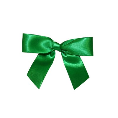 JAM Paper Satin Bows, Emerald Green, 100/Pack (52640349188)