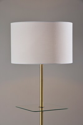 Adesso Imogen 67"H Antique Brass Floor Lamp with Linen Textured Fabric Shade (3189-21)