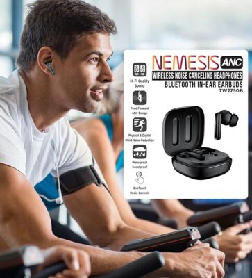 Morpheus 360 Nemesis Wireless Noise Cancelling Headphones, Black (TW2750B)