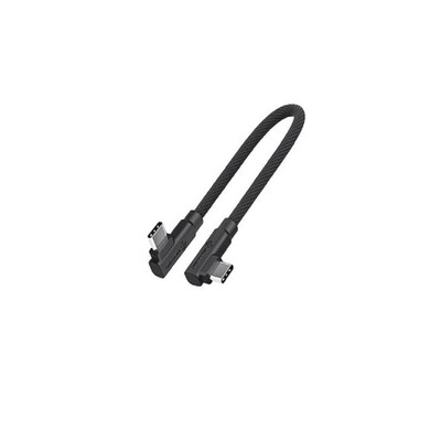 Alogic 25cm Elements Pro Right-Angle USB-C to Right Angle USB-C Cable, Black (ELPCCRA0.25-BK)