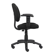 Boss Perfect Posture Deluxe Office Task Chair with Adjustable Arms, Black (B316-BK)