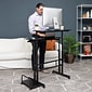 Mind Reader Woodland Collection 27.5-45.25 Mobile Adjustable Sit/Stand Desk, Black (SDROLLXL-BLK)