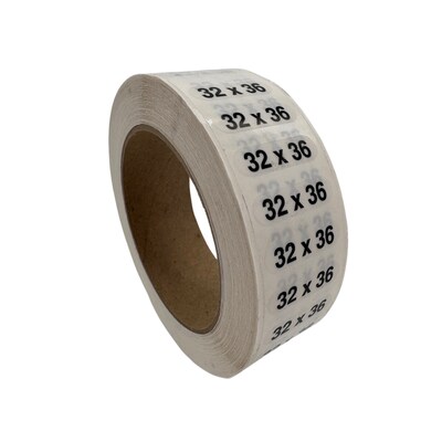 Nahanco 32 x 36 Plastic Size Marker, Clear/Black/White, 250/Roll (DSM-268)