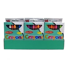 Charles Leonard Creative Arts™ Crayons, 24 Per Pack, 24 Packs (CHL42024ST)