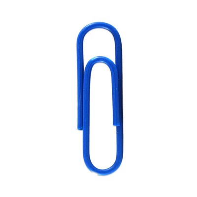JAM Paper® Colored Standard Paper Clips, Small 1 Inch, Dark Blue Paperclips, 2 Packs of 100 (42186868a)