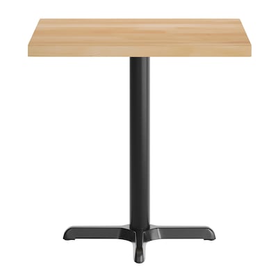 Flash Furniture Bennett Wooden Commercial Indoor Table, 30" x 24", Natural Top/Black Base (GSF2430NTT2222)