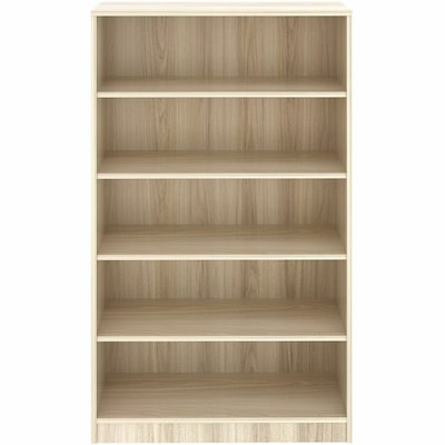 Lorell 60 5-Shelf Bookcase with Adjustable-Shelves, Modern Elm Laminate (LLR66342)