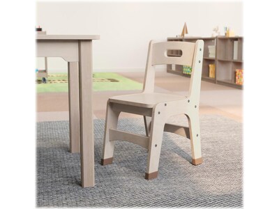 Flash Furniture Bright Beginnings Wooden Classroom Chair, Brown, 2 Pieces/Set (MK-KE24442-GG)