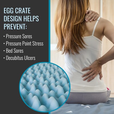 DMI Twin Extra Long Size Mattress Pad, Blue, 36" x 2" x 78" (552-7948-0050)