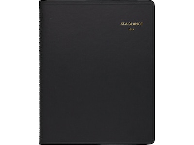 2024 AT-A-GLANCE 7 x 8.75 Weekly Appointment Book, Black (70-951-05-24)
