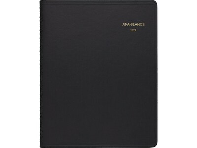 2024 AT-A-GLANCE 7 x 8.75 Weekly Appointment Book, Black (70-951-05-24)