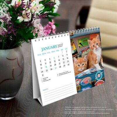 2027 BrownTrout Kittens 7.5" x 6" Monthly Wall Calendar, Assorted Colors (9798330709373)