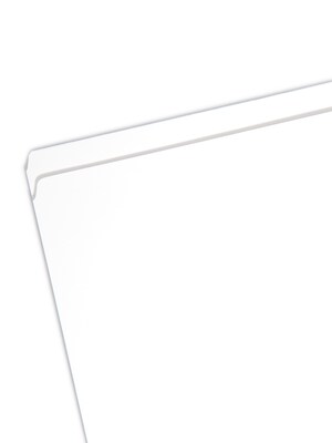 Smead File Folders, 1-Tab, Letter Size, White, 100/Box (12810)