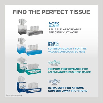 Pacific Blue Select Facial Tissue, 2-ply, 100 Tissues/Box, 36 Boxes/Pack (46200)