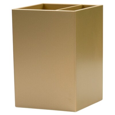 JAM PAPER Plastic Pen Holder, Gold (341gos)