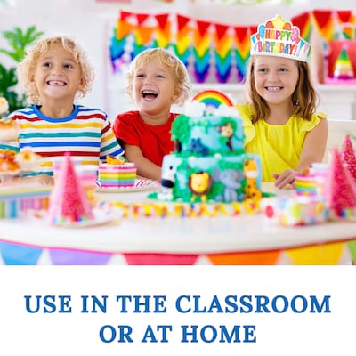 Carson Dellosa Education Happy Birthday Crowns, 14.5" x 5.12", Multicolored, 30/Pack (CD-101100)