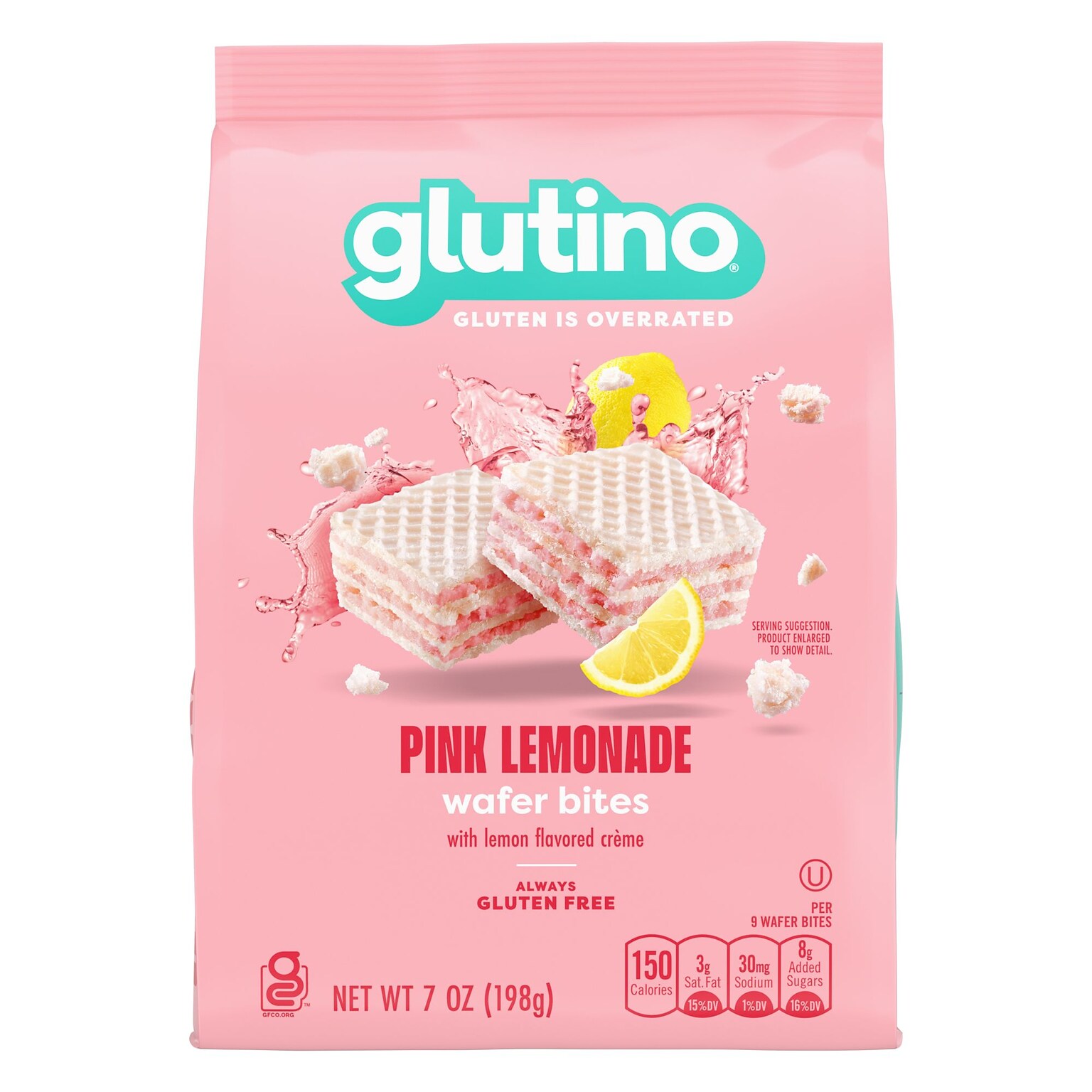 Glutino Gluten Free Pink Lemonade Wafer Bites, 7 oz. (3788006144)