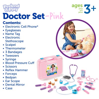 Learning Resources Pretend & Play Doctor Set, Pink