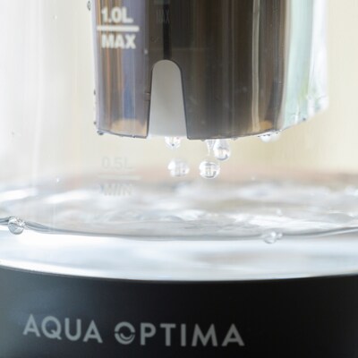 Aqua Optima KT3001 Glass Electric Kettle with Water Filter, 7-Cups, Black