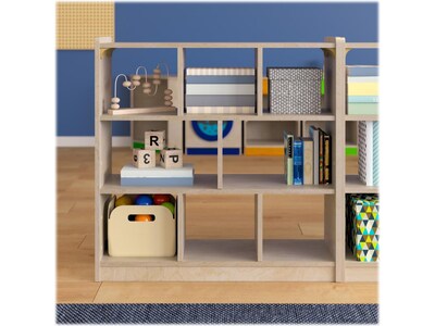 Flash Furniture Bright Beginnings 8-Section Modular Storage Unit, 31.5"H x 31.5"W x 11.75"D, Brown (MK-ME10513-GG)