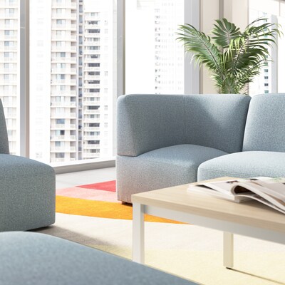 Bush Business Furniture Assemble Modular Corner Lounge Chair, Mist Fabric (ASM330MSF-03)