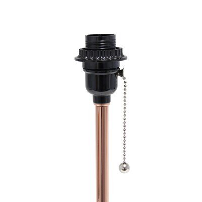 Creekwood Home Oslo 19.5" LED Table Lamp with USB Port, Rose Gold/White Shade (CWT-2013-RG)
