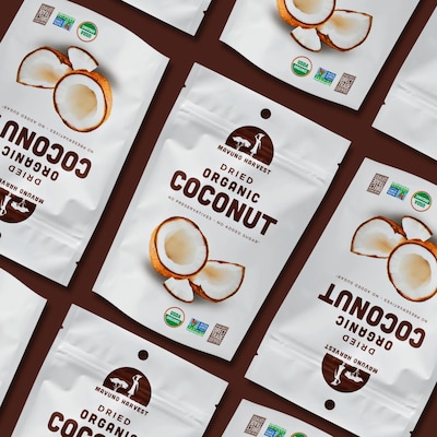 Mavuno Harvest Gluten Free Organic Dried Coconut Fruit Snacks, 1 lb. Bag (MAHW-CCNT1LB)