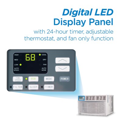 Black & Decker 115-Volt 12,000 BTU Window Air Conditioner with Remote, White (BWAC12WTB)