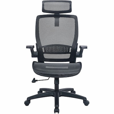 Lorell Lanser Mesh Swivel Executive Chair, Black (LLR63211)