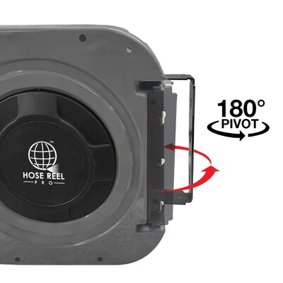 Hose Reel Pro 50 ft. Extension Cord Reel, 3-Outlet, 12 AWG, Gray (EC-GY-50)