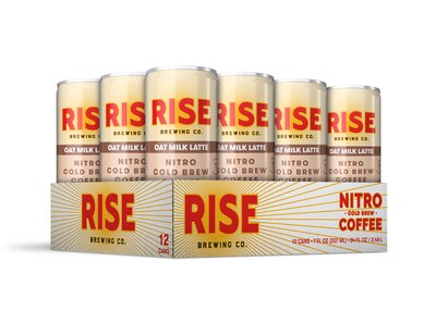 RISE Brewing Co. Oat Milk Latte Nitro Cold Brew Coffee, 7 oz., 12/Carton (FG-SS-005-007-012)