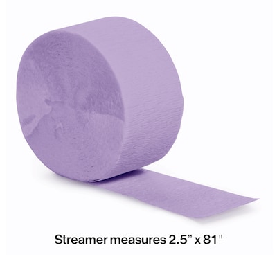 Creative Converting Touch of Color Streamer, Luscious Lavender, 12/Pack (078490)