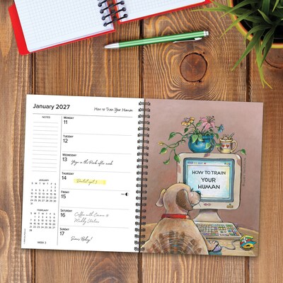 2027 Willow Creek Dogs by Gary Patterson 6.5" x 8.5" Weekly & Monthly Desk Calendar (64399)