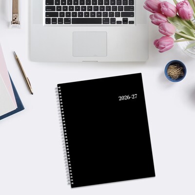 2026-2027 Blue Sky Enterprise 8.5" x 11" Academic Weekly & Monthly Planner, Plastic Cover, Black (130609-A27)