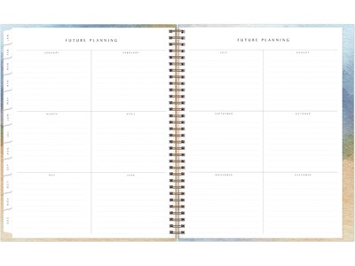 2025 Blue Sky Andreo 8.5" x 11" Weekly & Monthly Planner, Paperboard Cover, Blue/Yellow (137948-25)