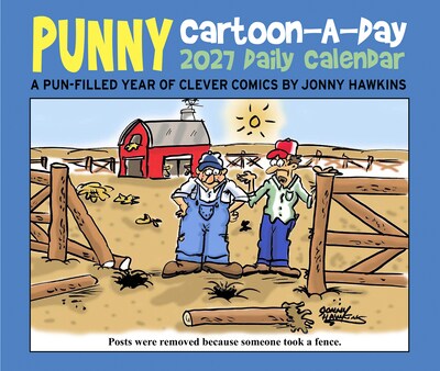 2027 Willow Creek Punny Cartoon-A-Day by Jonny Hawkins 5.4" x 6.2" Day-to-Day Calendar (63712)