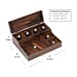 Mind Reader Bali Collection 7-Compartment Wooden Valet Tray, Brown (WMDRESVAL-BRN)