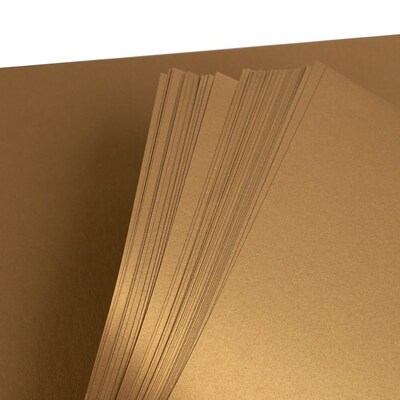 JAM Paper Foil 2-Sided 8.5" x 11" Color Multipurpose Paper, 24 lbs. Gold, 50 Sheets/Ream (1683736)