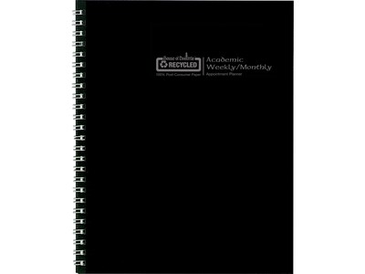 2023-2024 House of Doolittle 7 x 9 Academic Weekly & Monthly Planner, Black (295532-24)